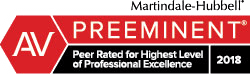 Logo Recognizing The Law Offices of Paul H. Nathan's affiliation with Martindale-Hubbell AV Preeminent 2018