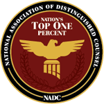 Logo Recognizing The Law Offices of Paul H. Nathan's affiliation with National Association of Distinguished Counsel, Top 1%